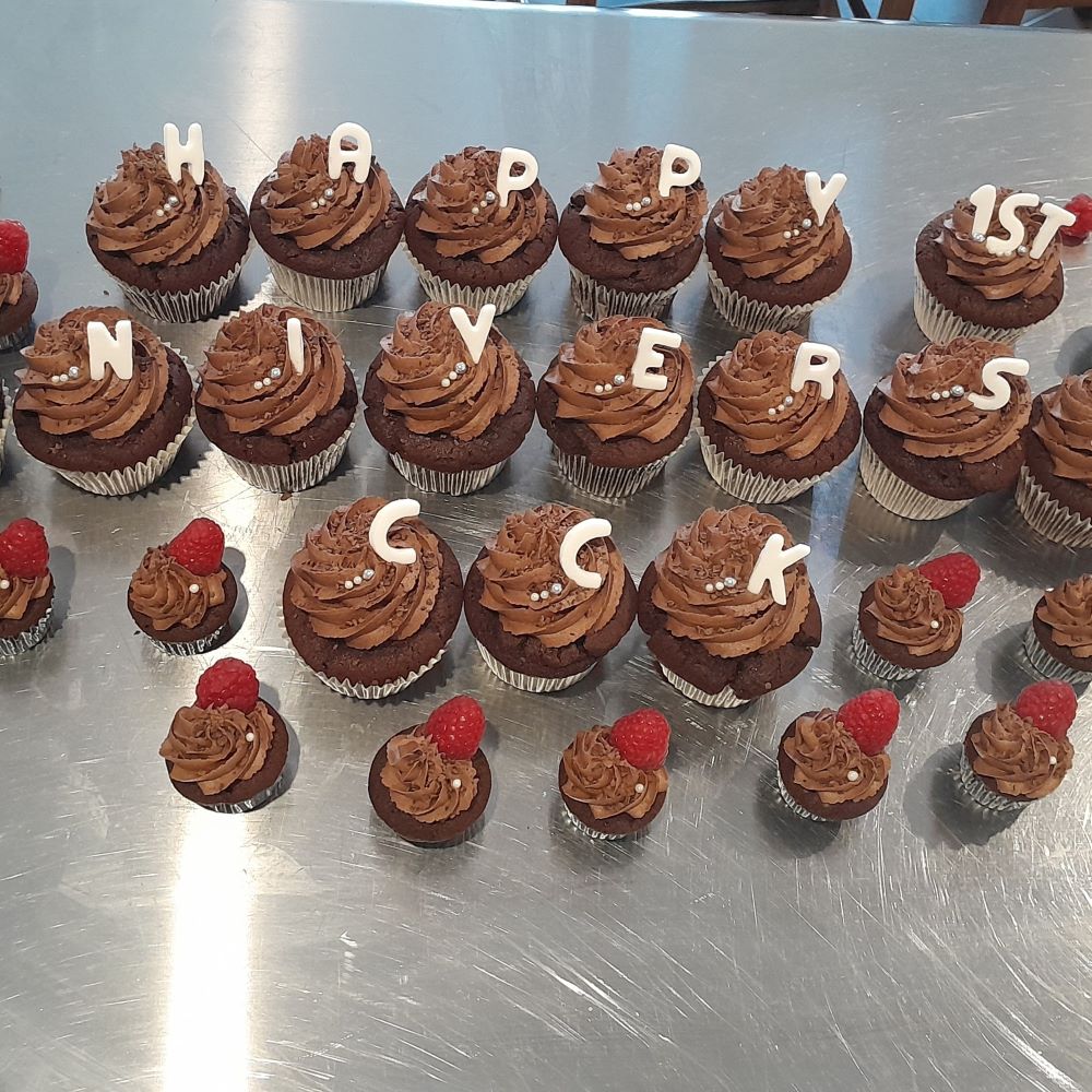 Chocolate cupcakes with chocolate buttercream